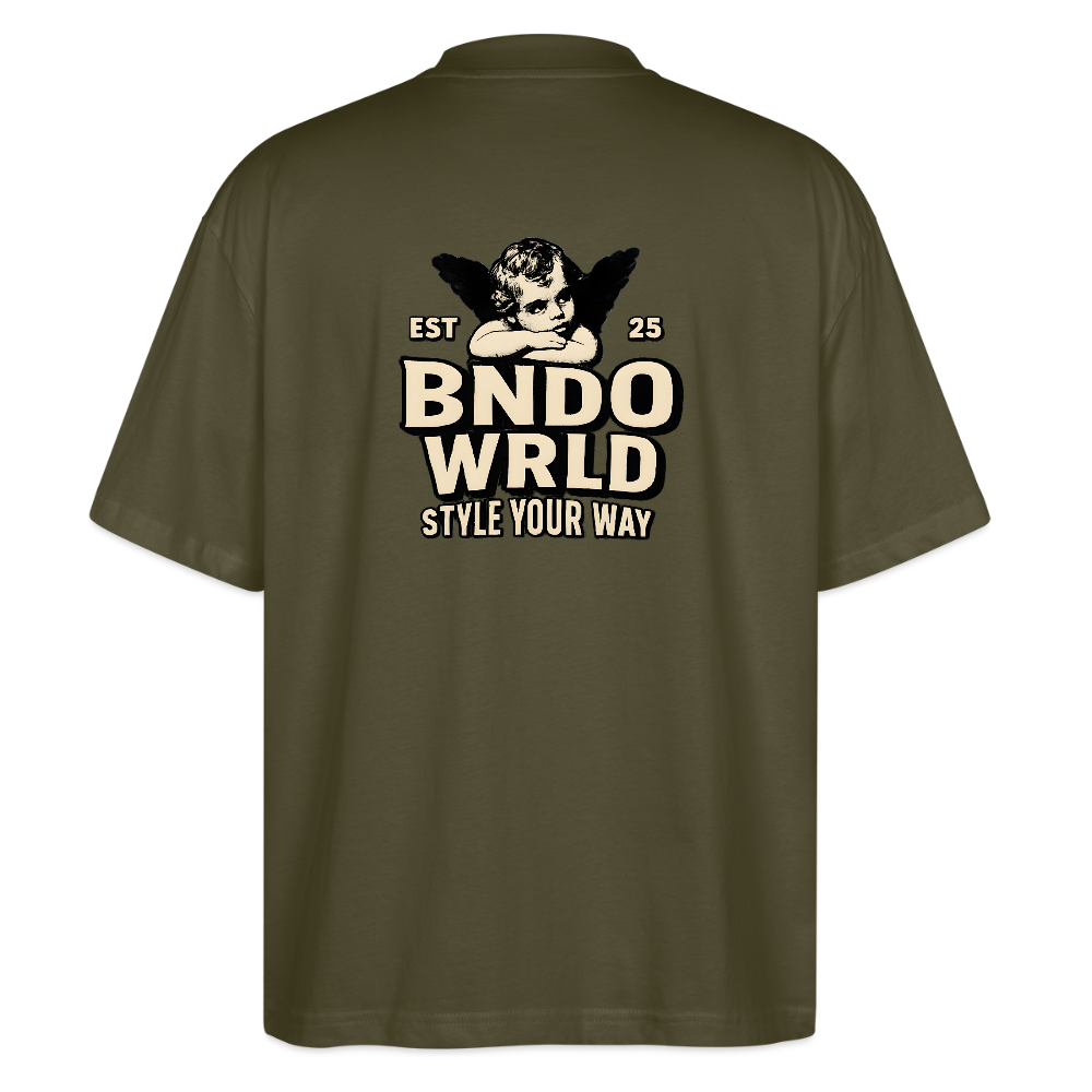 BNDOWRLD Oversized Unisex Organic T-shirt - Khaki