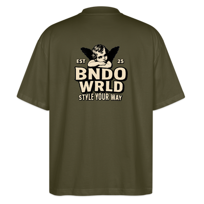 BNDOWRLD Oversized Unisex Organic T-shirt - Khaki