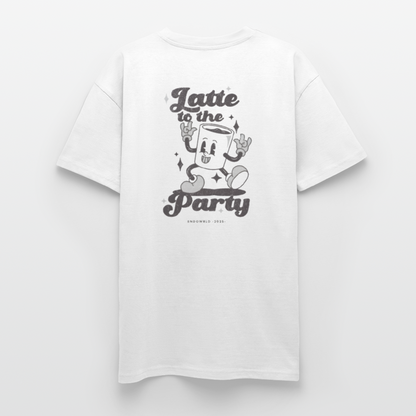 LATTE TO THE PARTY Oversized T-Shirt Unisex - white