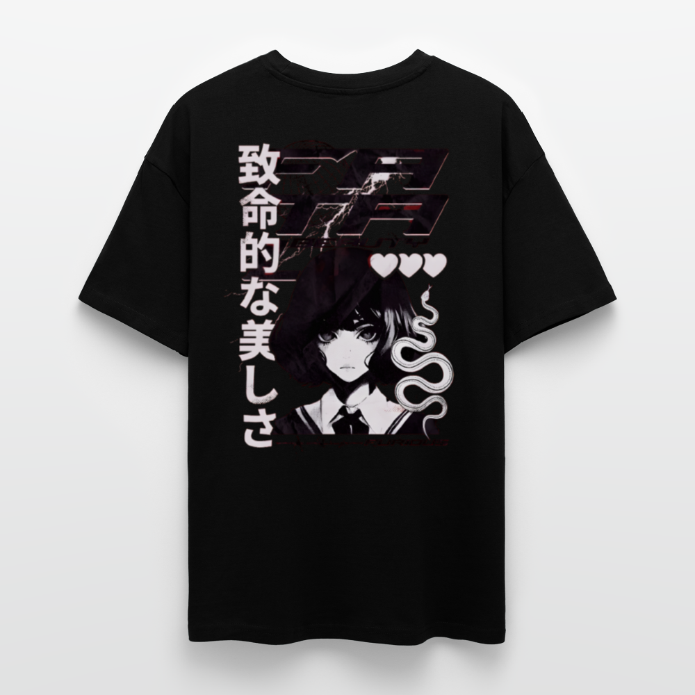 Heavy Anime Oversize T-Shirt - Schwarz