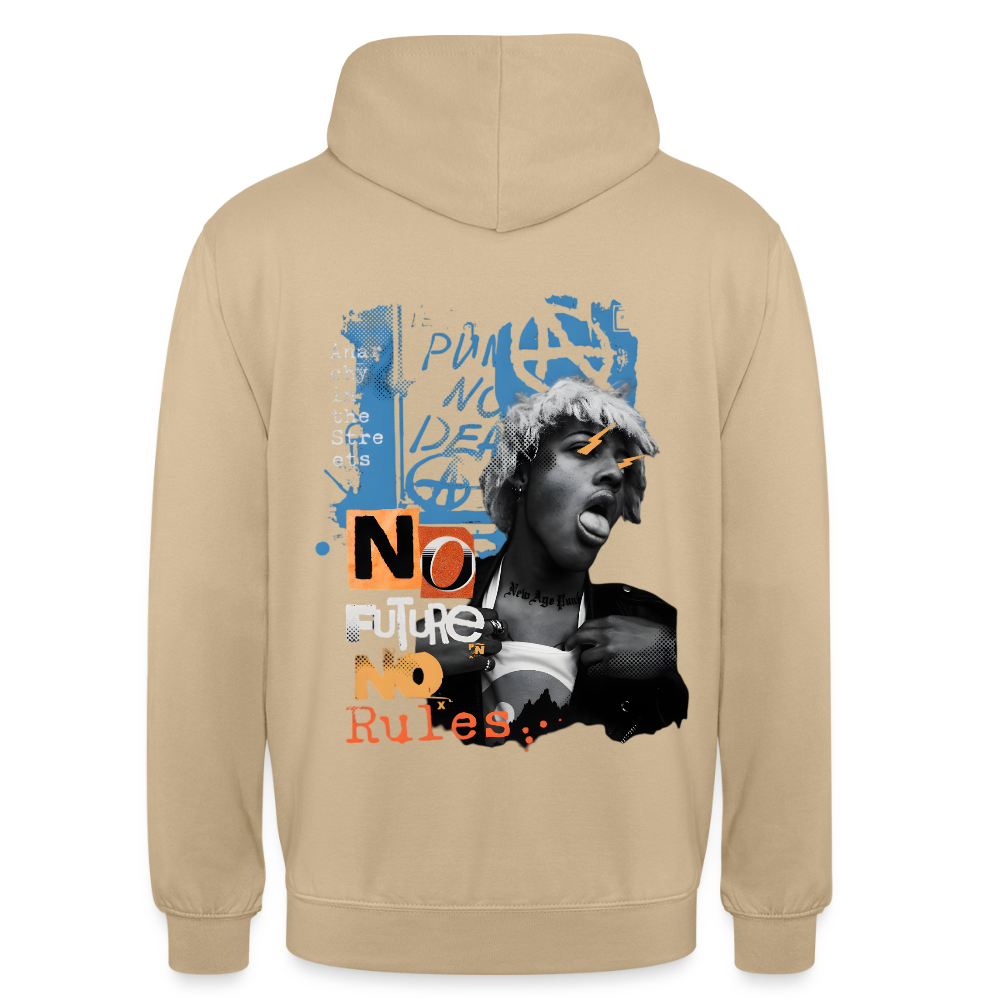 NO FUTURE NO RULES Unisex Hoodie - Beige