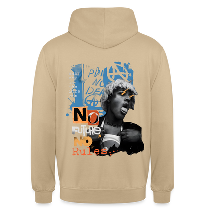 NO FUTURE NO RULES Unisex Hoodie - Beige