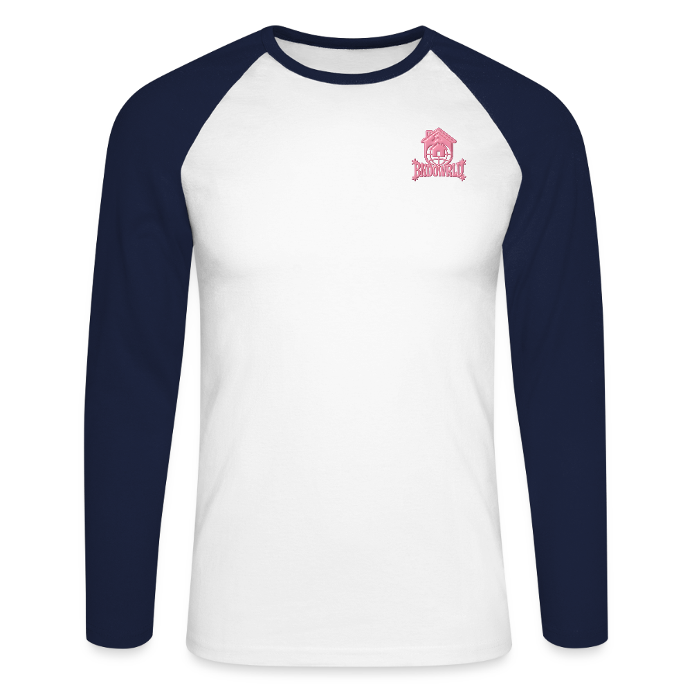 Männer Baseballshirt langarm - Weiß/Navy