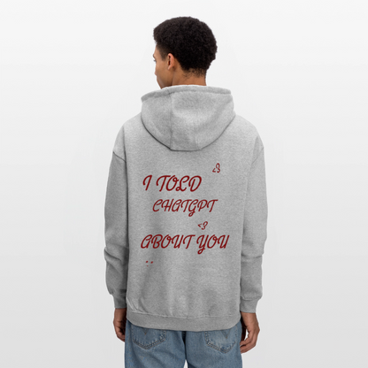 Oversized Unisex Hoodie - Grau meliert