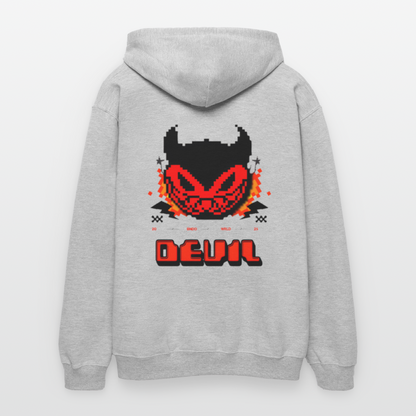 DEVIL Hoodie - Hellgrau meliert