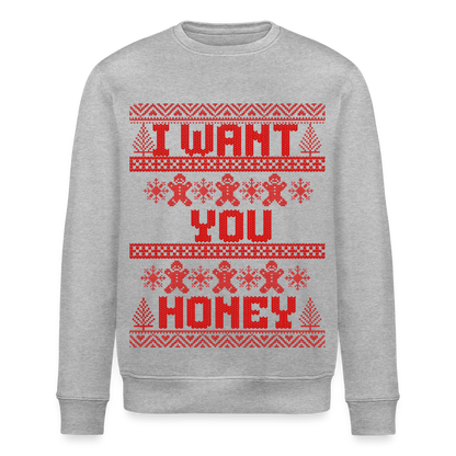 I WANT YOU Unisex Bio-Sweatshirt - Grau meliert
