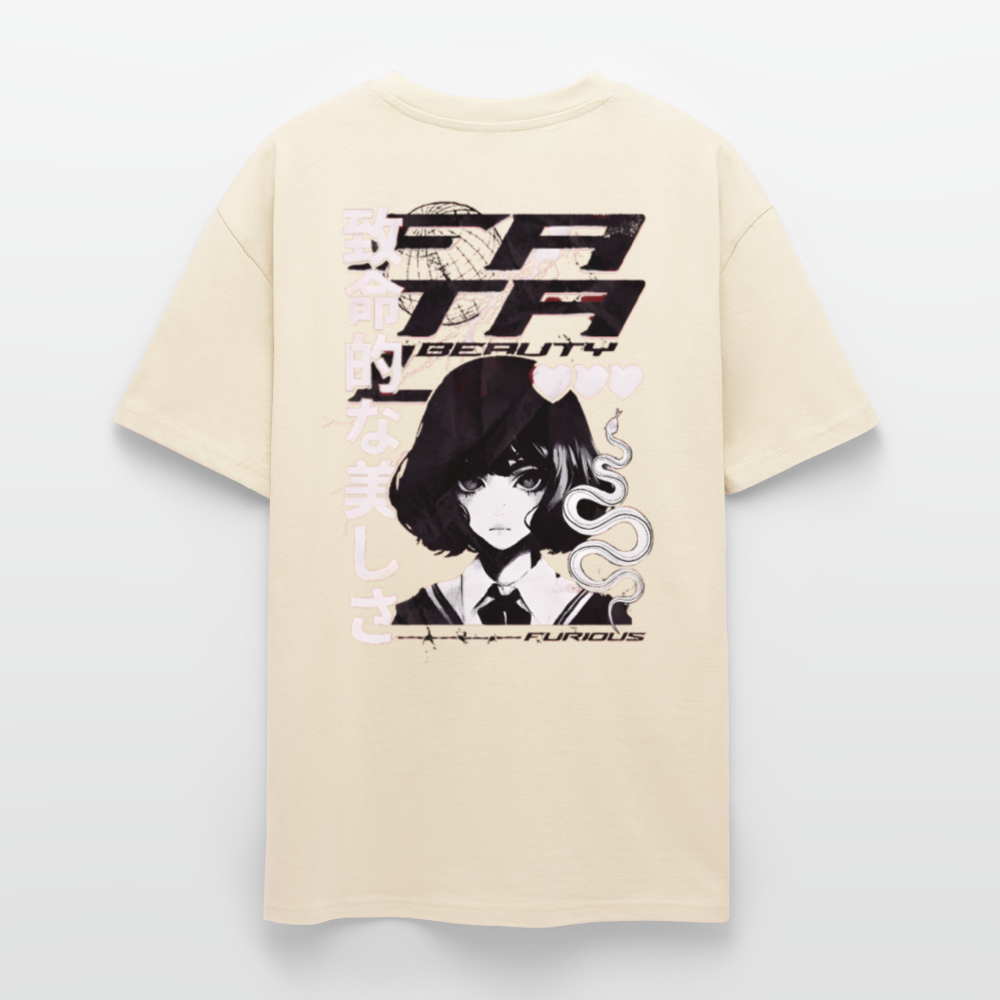 Heavy Anime Oversize T-Shirt - Creme