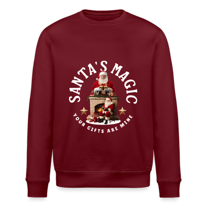 SANTA MAGIC Unisex Bio-Sweatshirt - Burgunderrot