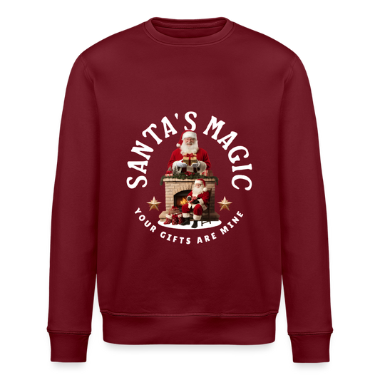 SANTA MAGIC Unisex Bio-Sweatshirt - Burgunderrot