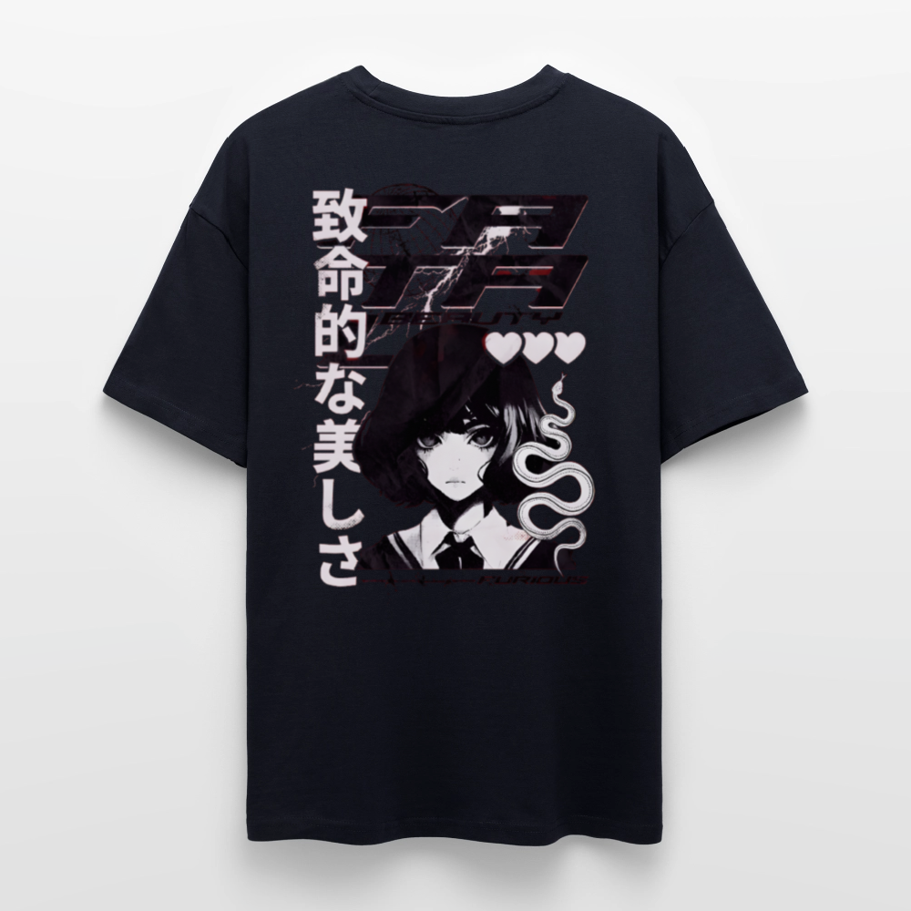 Heavy Anime Oversize T-Shirt - French Navy