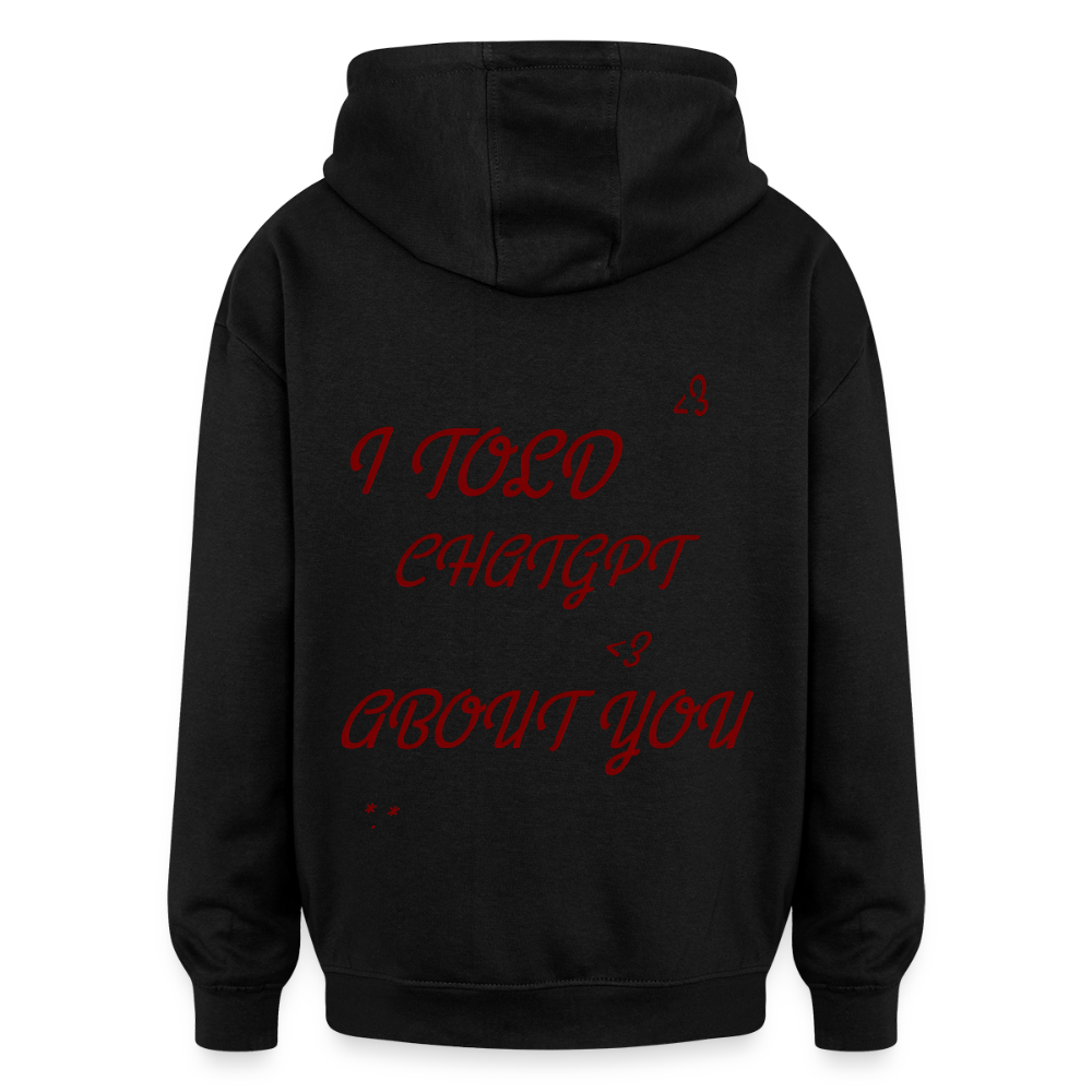 Oversized Unisex Hoodie - Schwarz