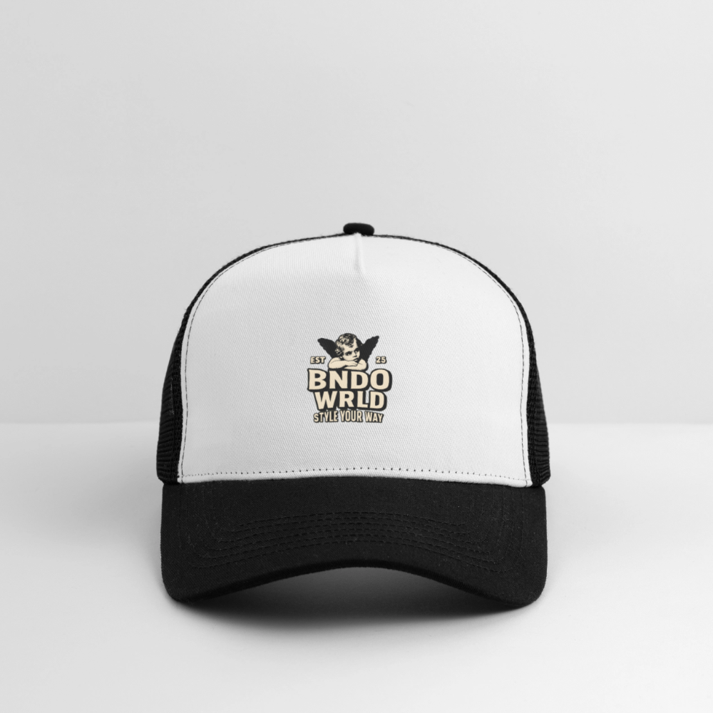 BNDOWRLD Trucker Cap - Weiß/Schwarz