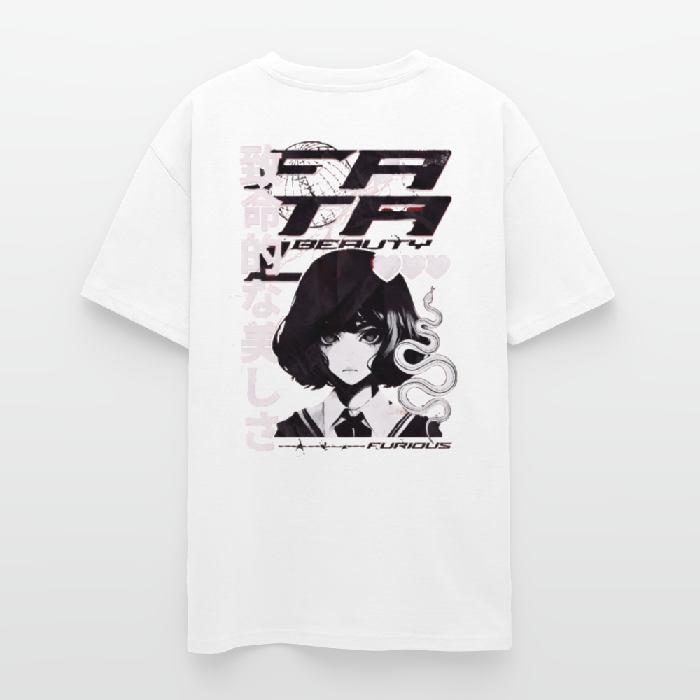 Heavy Anime Oversize T-Shirt - Weiß