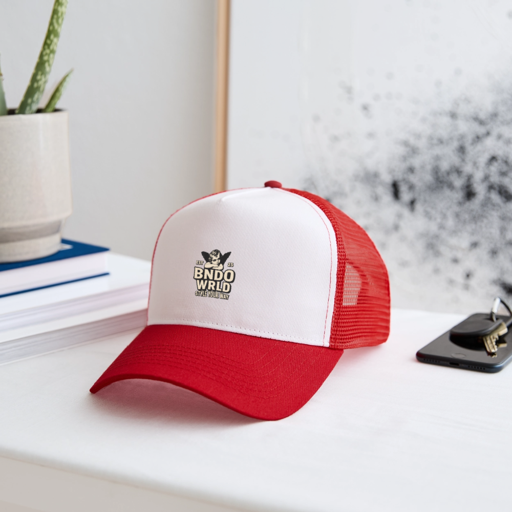 BNDOWRLD Trucker Cap - Weiß/Rot