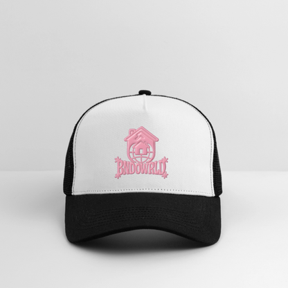 BNDOWRLD Logo Trucker Cap - white/black
