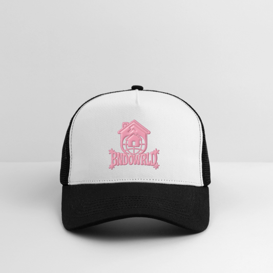 BNDOWRLD Logo Trucker Cap - white/black