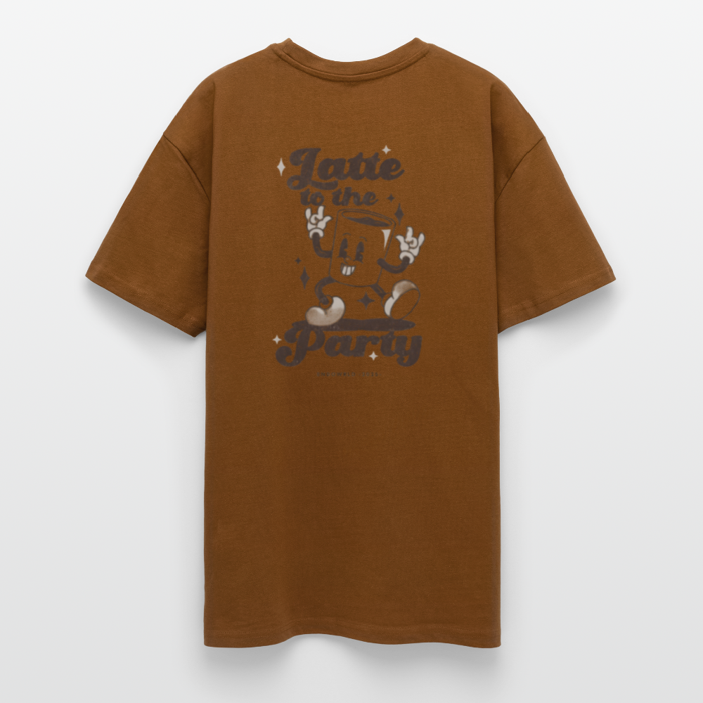 LATTE TO THE PARTY Oversized T-Shirt Unisex - toffee