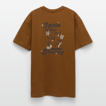 LATTE TO THE PARTY Oversized T-Shirt Unisex - toffee