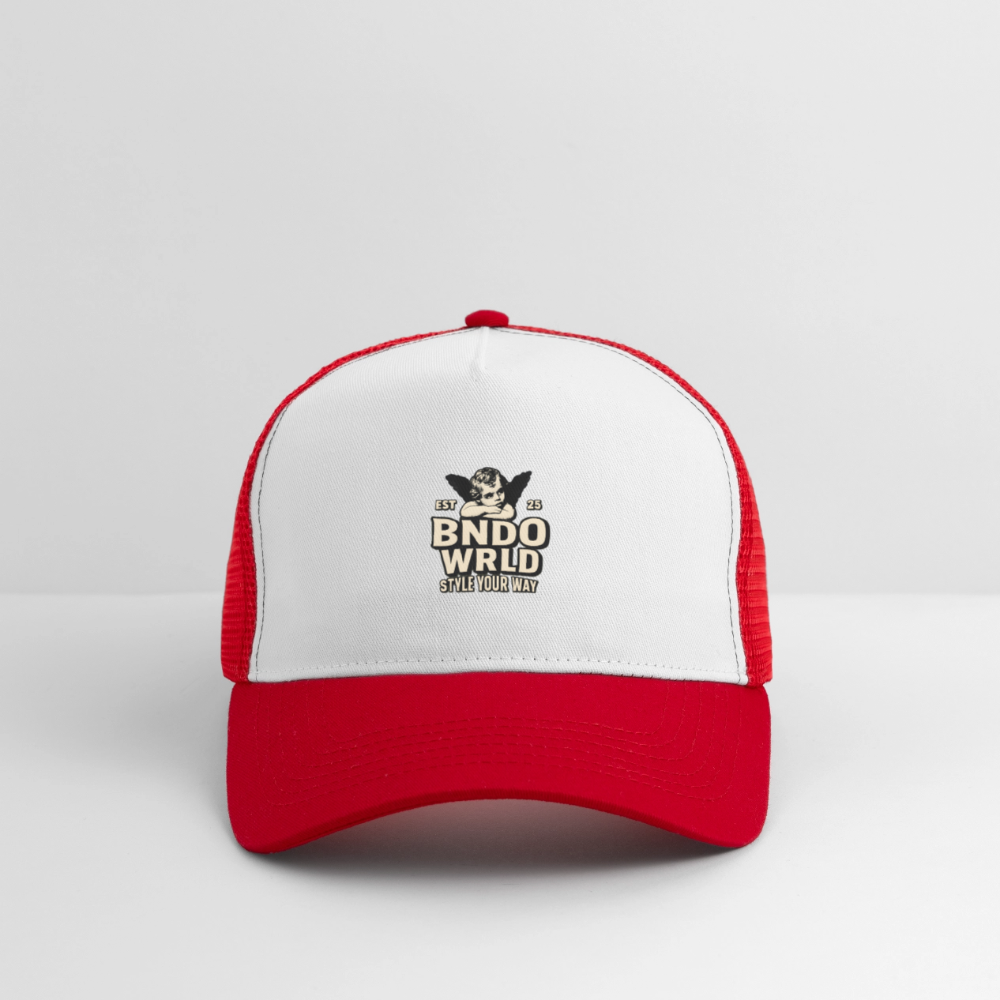 BNDOWRLD Trucker Cap - Weiß/Rot