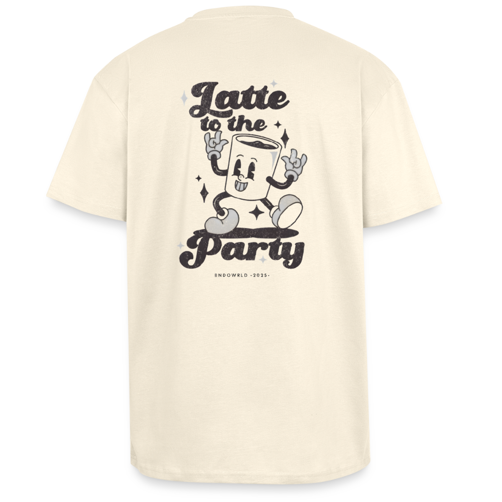 LATTE TO THE PARTY Oversized T-Shirt Unisex - creme