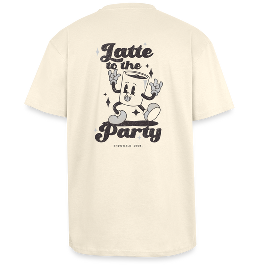 LATTE TO THE PARTY Oversized T-Shirt Unisex - creme