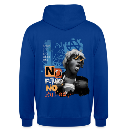 NO FUTURE NO RULES Unisex Hoodie - Royalblau