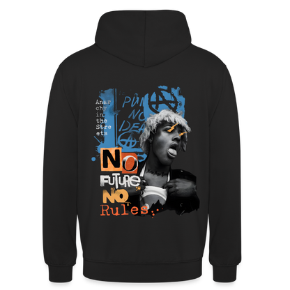 NO FUTURE NO RULES Unisex Hoodie - Schwarz