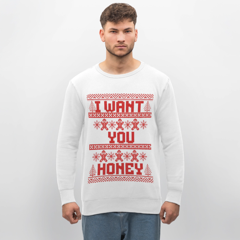 I WANT YOU Unisex Bio-Sweatshirt - Weiß