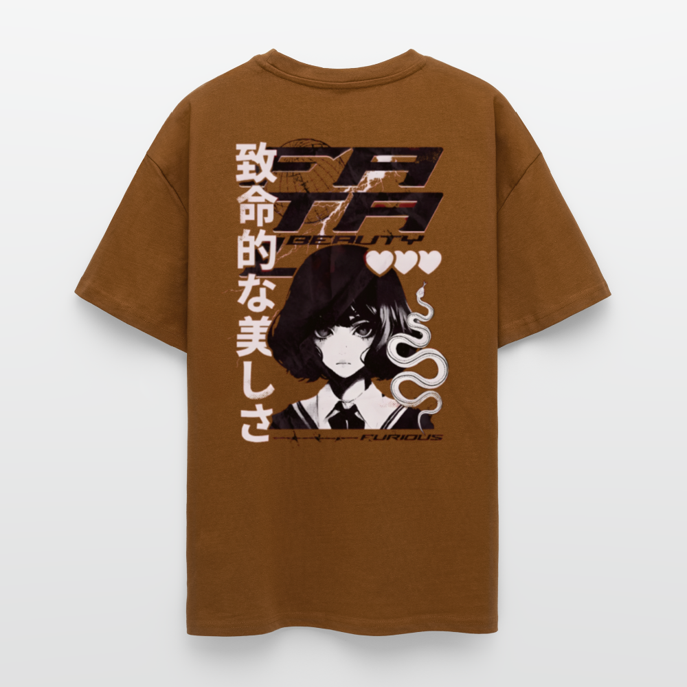 Heavy Anime Oversize T-Shirt - Toffee