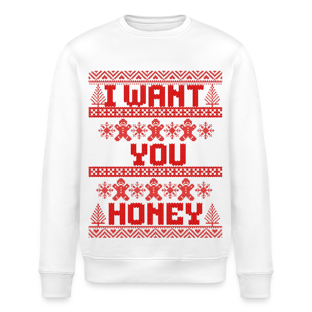 I WANT YOU Unisex Bio-Sweatshirt - Weiß