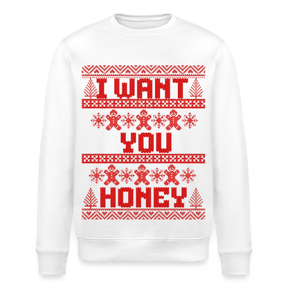 I WANT YOU Unisex Bio-Sweatshirt - Weiß