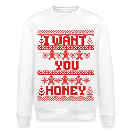 I WANT YOU Unisex Bio-Sweatshirt - Weiß