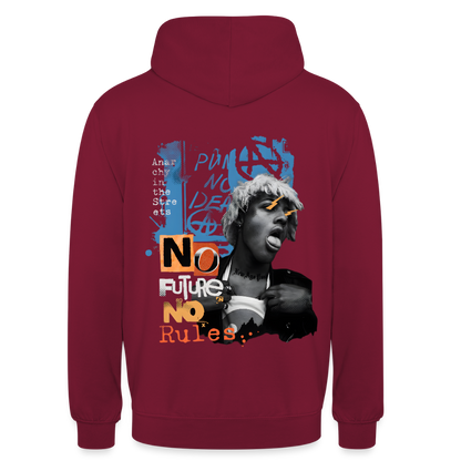 NO FUTURE NO RULES Unisex Hoodie - Bordeaux