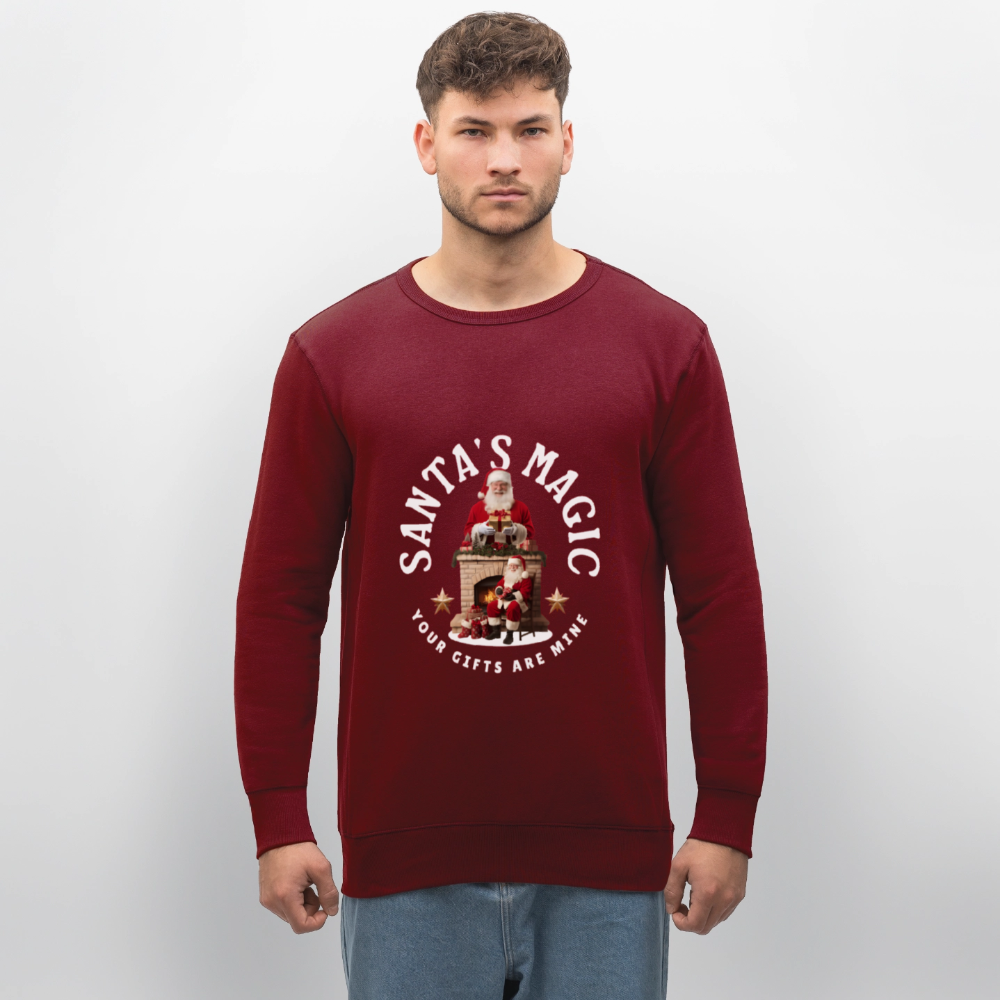 SANTA MAGIC Unisex Bio-Sweatshirt - Burgunderrot