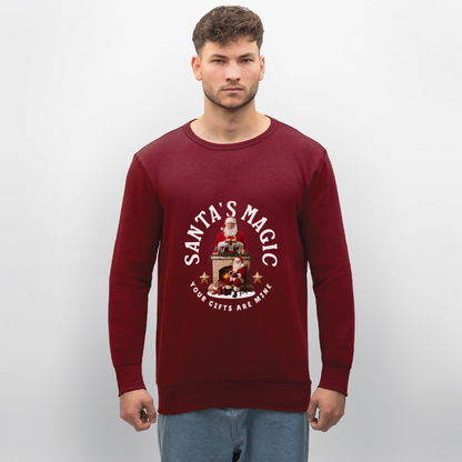 SANTA MAGIC Unisex Bio-Sweatshirt - Burgunderrot