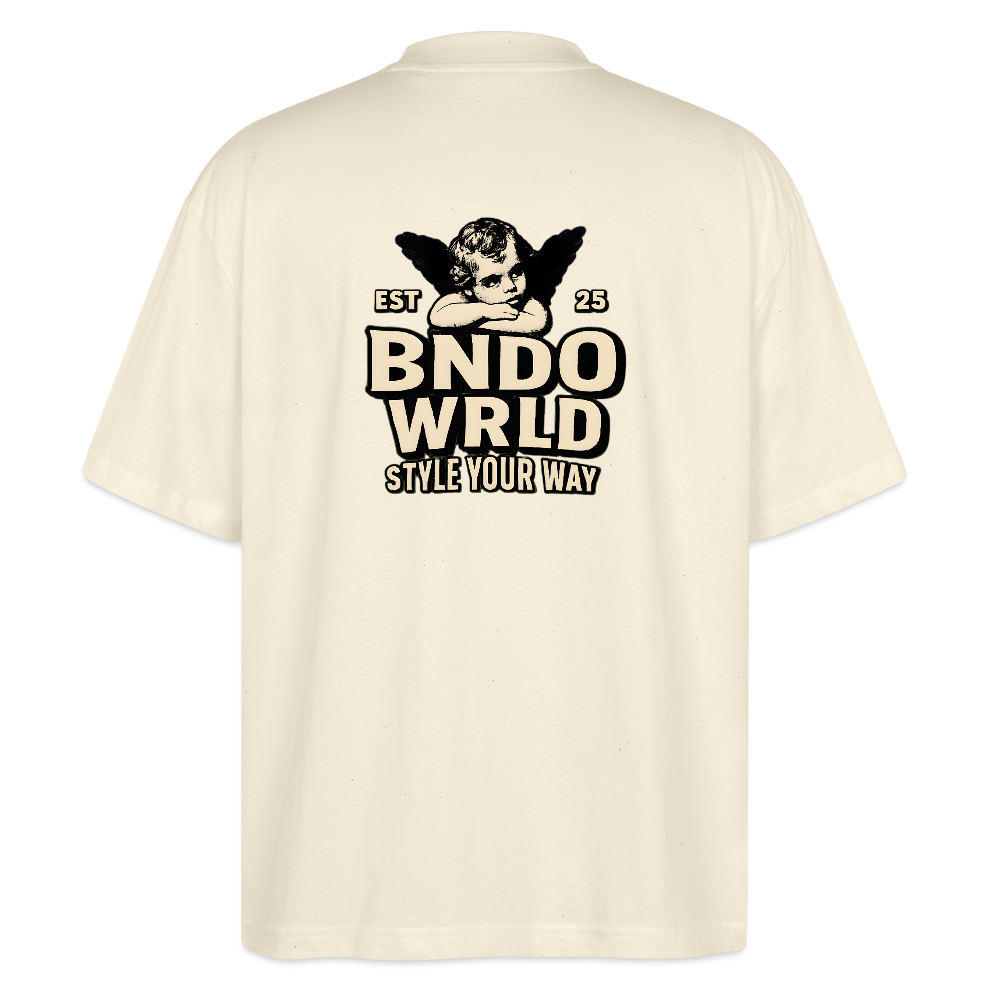 BNDOWRLD Oversized Unisex Organic T-shirt - Weißgrau