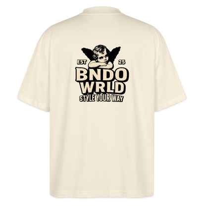 BNDOWRLD Oversized Unisex Organic T-shirt - Weißgrau