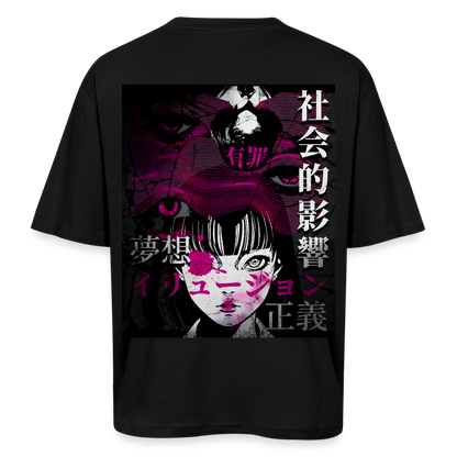 Anime Oversized T-Shirt - Schwarz