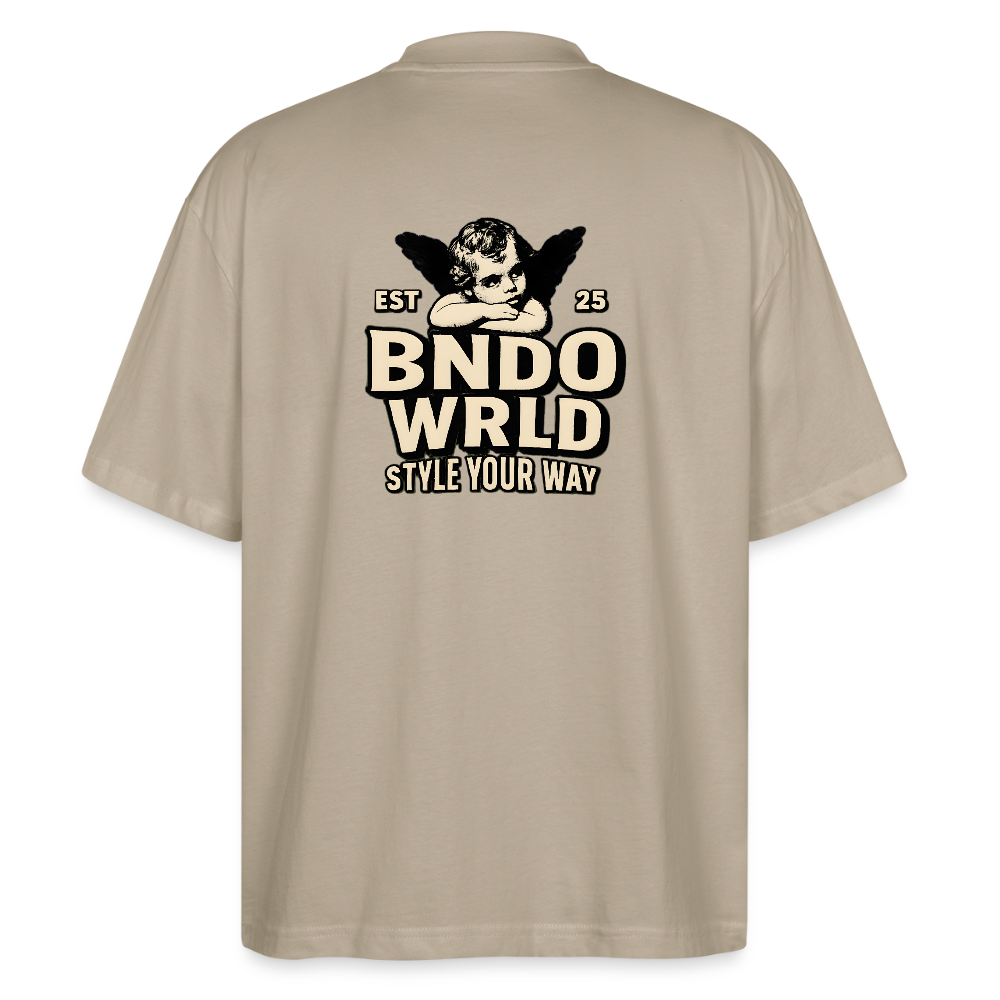 BNDOWRLD Oversized Unisex Organic T-shirt - Steingrau