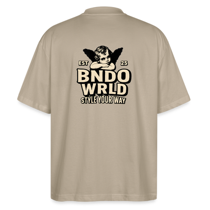 BNDOWRLD Oversized Unisex Organic T-shirt - Steingrau