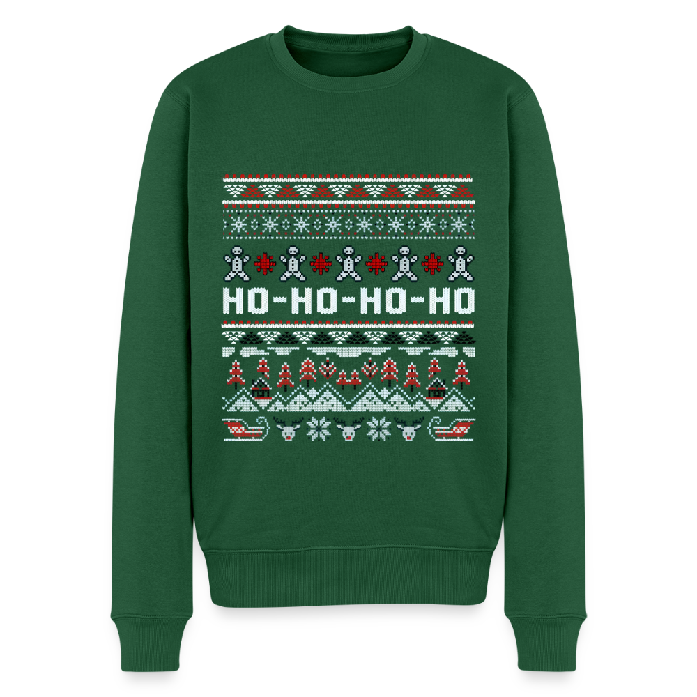 HO-HO-HO Pullover - Flaschengrün