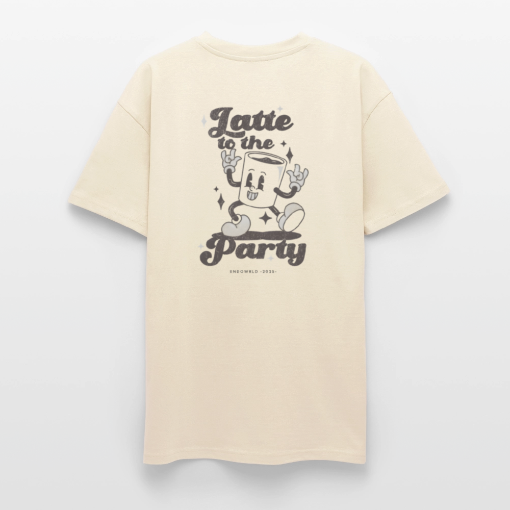 LATTE TO THE PARTY Oversized T-Shirt Unisex - creme