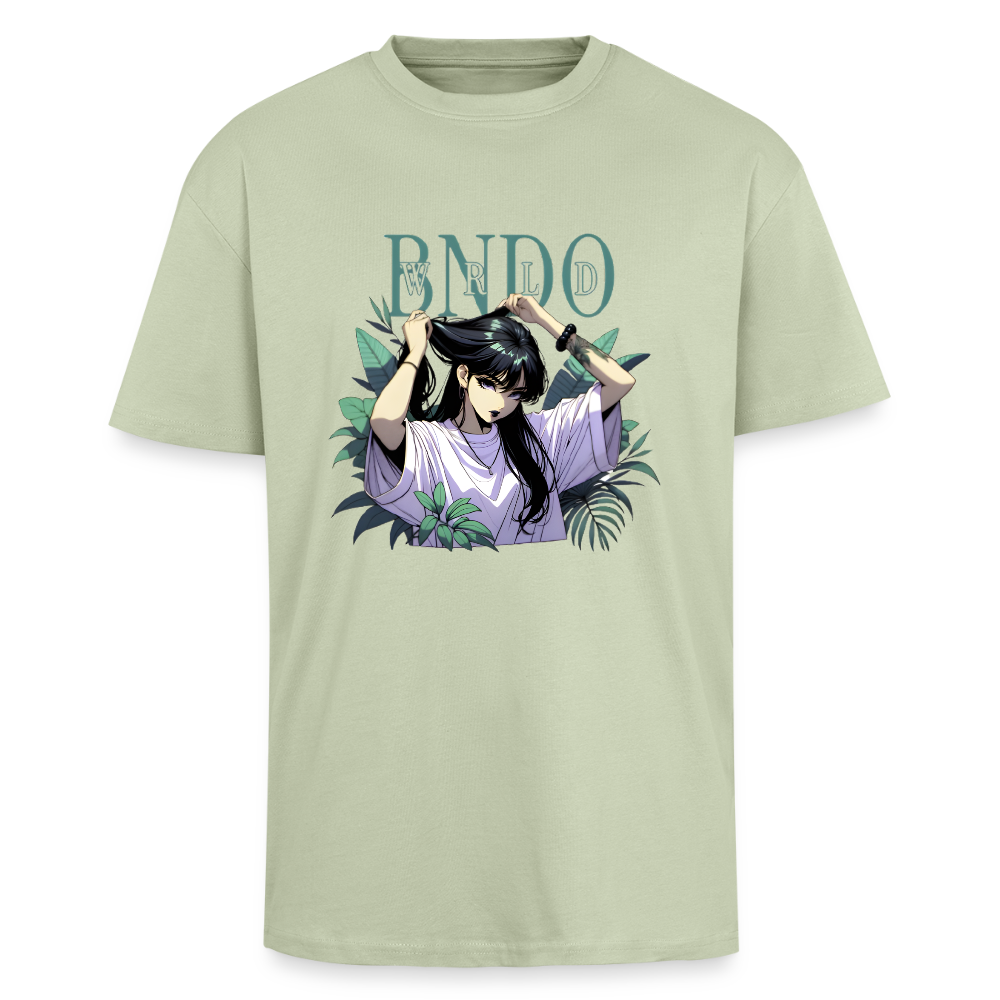 Heavy Oversize T-Shirt - Leichtes Salbeigrün 