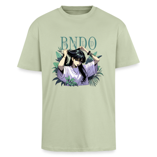 Heavy Oversize T-Shirt - Leichtes Salbeigrün 