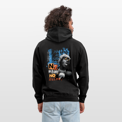 NO FUTURE NO RULES Unisex Hoodie - Schwarz